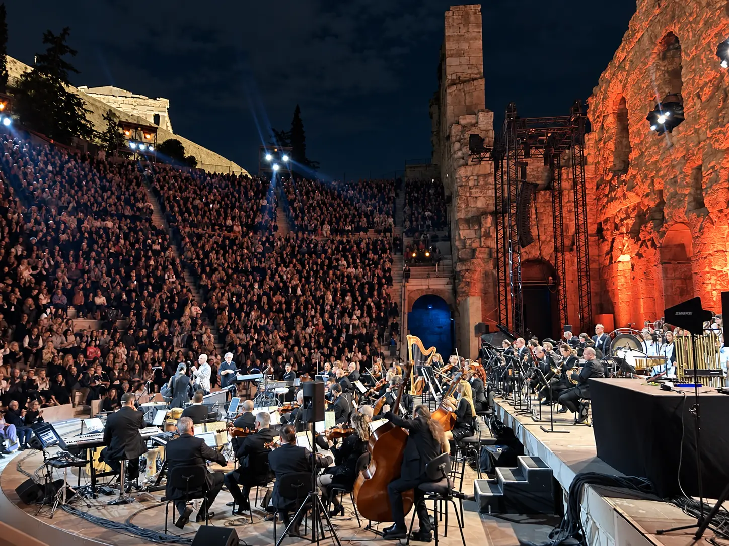 Orchestra performing at the Odeon of Herodes Atticus