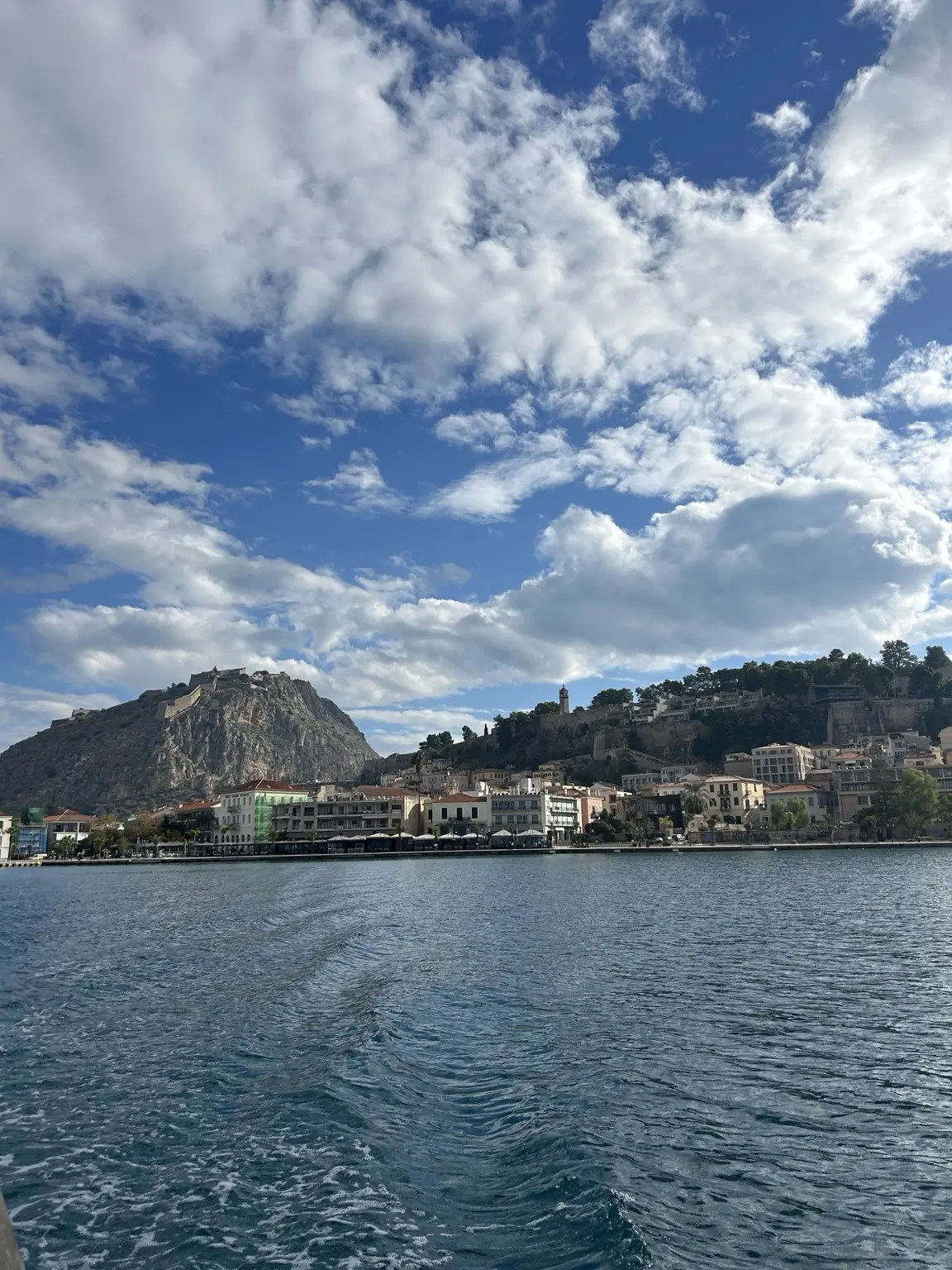View across the water towards Nafplio