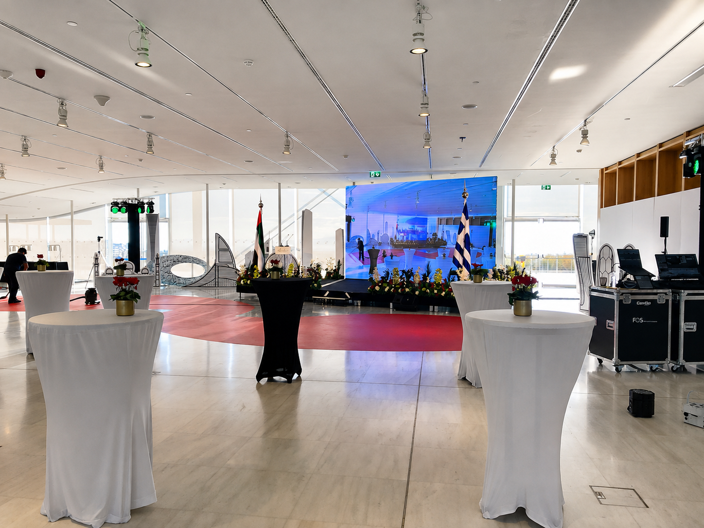 Prepared reception and stage area